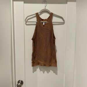 Brown Glam Knitted Tank